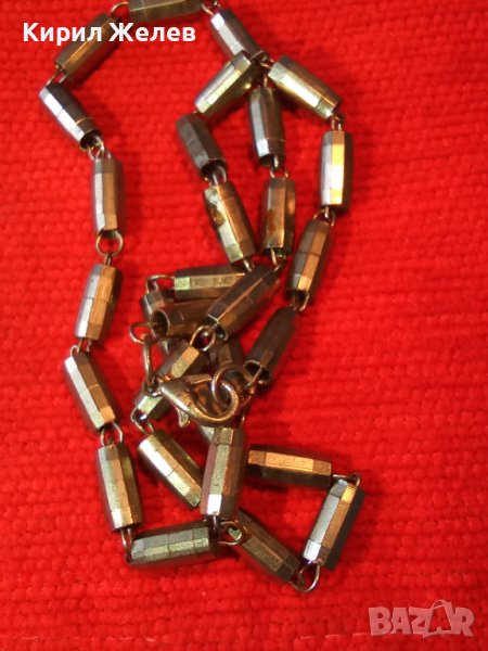 СРЕБРИСТ ЛАНЕЦ ВЕРИЖКА КЮСТЕК КОЛИЕ ИНТЕРЕСНА ОРИГИНАЛНА ПЛЕТКА 24331, снимка 1