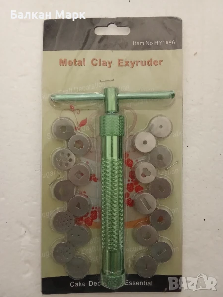 🛠️ Екструдер за глина / фондан – инструмент за декорация и моделиране, снимка 1
