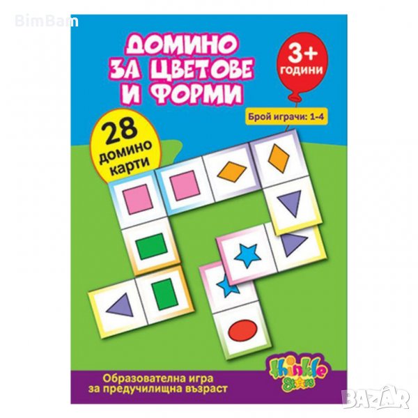 Образователна игра Домино за цветове и форми -  Thinkle Stars, снимка 1