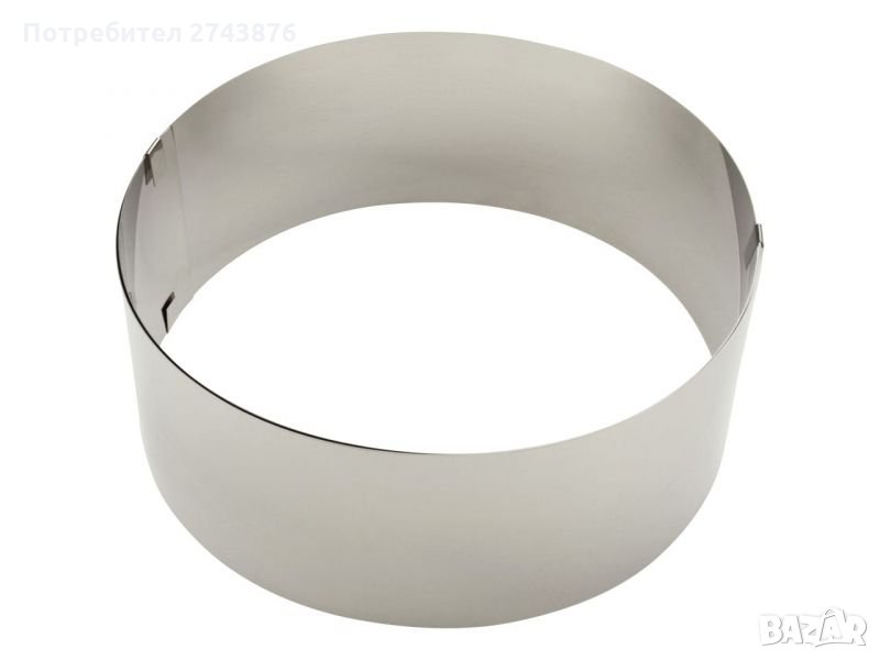 КРЪГЪЛ РЕГУЛИРАЩ СЕ РИНГ ЗА ТОРТА-Ф16СМ,Ф30СМ,ВИСОЧИНА 8СМ, снимка 1