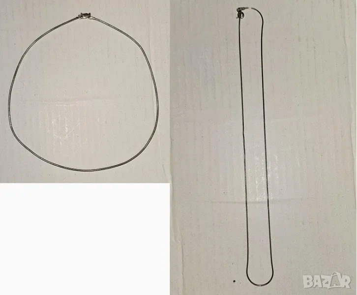 Сребърни бижута висулка сърце пръстен талисман Пандора синджирче колие, снимка 1