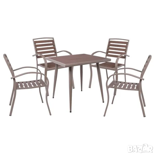 Коплект Serano 4 стола фотьойла маса трапезни градински, снимка 1
