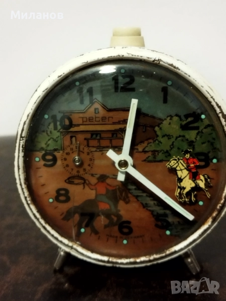 Стар анимиран будилник, настолен часовник, снимка 1