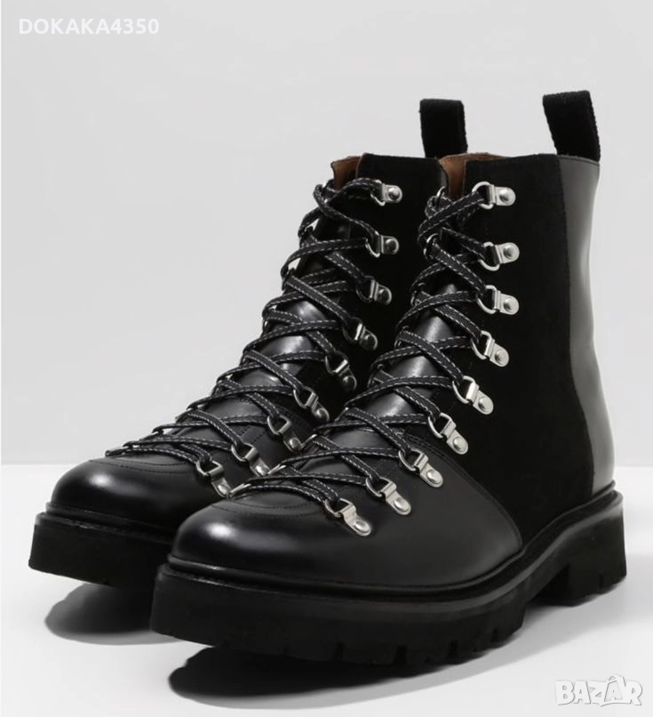 Черни кожени дамски боти Grenson, снимка 1