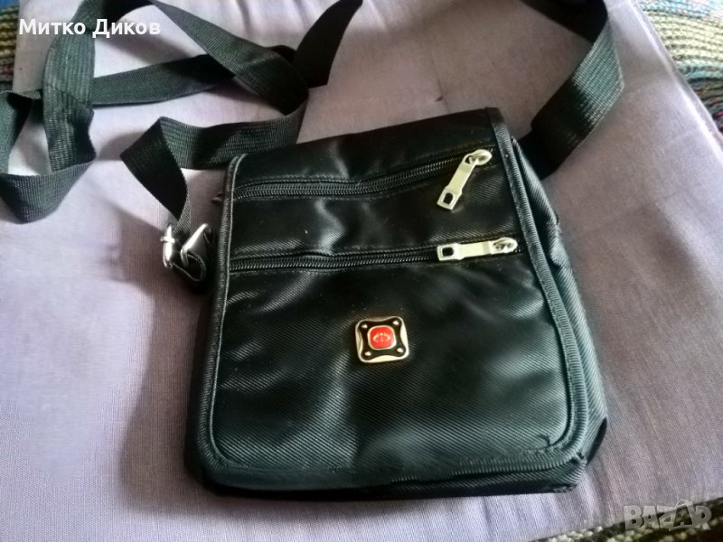 Чанта промазан плат за през рамо маркова 22х17х8см, снимка 1