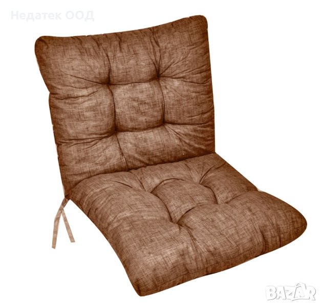 Възглавница за стол с облегалка, 100x50 см, Кафе, снимка 1