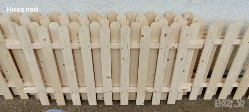 Дървена ограда за детска площадка детски кът дървена декоративна ограда оградка за деца, снимка 1