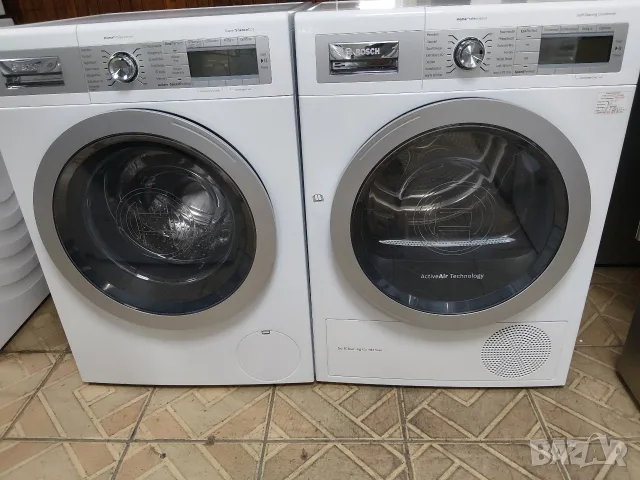 Комплект пералня и сушилня с термопомпа Бош Bosch Home Profesional 8кг А+++ Made in Germany Гаранция, снимка 2 - Перални - 56230219