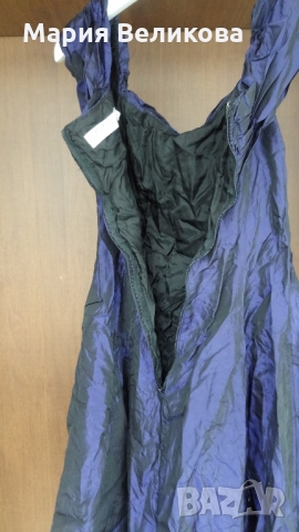 Рокля тъмно лилав мек сатен, снимка 3 - Рокли - 36034515