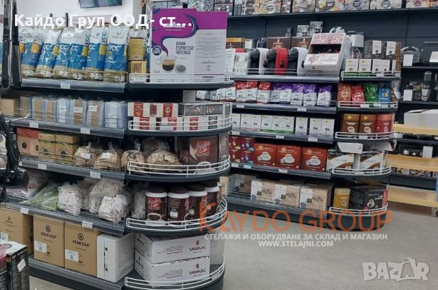 ПРОМО Островен стелаж със заоблени краища- наличен СИВ ГРАФИТ МАТ- НОВ, снимка 3 - Стелажи и щандове - 42353385