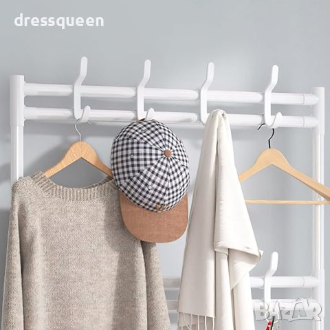 4071 Етажерка за обувки с 4 рафта+закачалки, снимка 6 - Други стоки за дома - 42144774