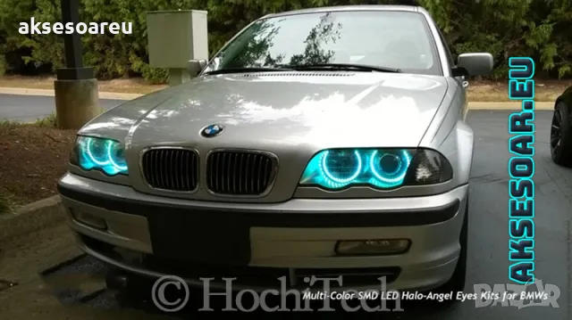 Ангелски очи многоцветни RGB LED Фарове Angel Eyes DRL за кола пръстени 4x131 mm рингове с дистанцио