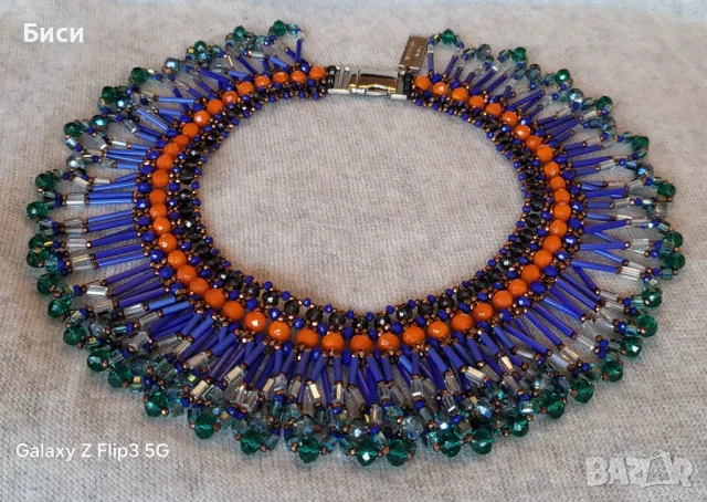 Max Mara/WEEKEND-оригинално колие от натурални камъни и сребро, снимка 11 - Колиета, медальони, синджири - 48778603