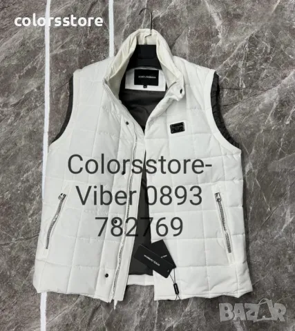 Мъжки бял елек Dolce&Gabbana-VR107k, снимка 2 - Якета - 47600682