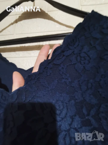 ДАНТЕЛЕНА ТУНИКА ТЪМНО СИНЬО 2XL-3XL, снимка 5 - Туники - 50802982