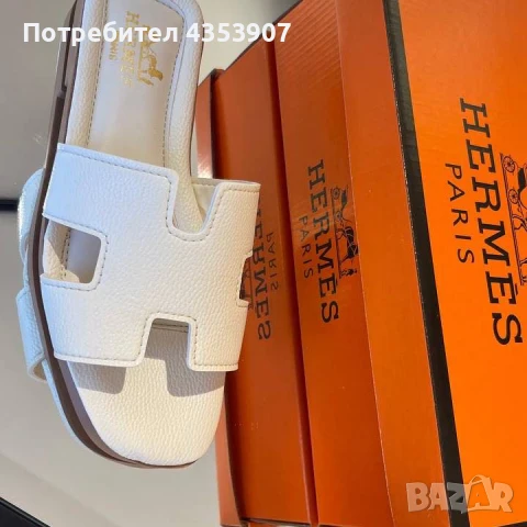 Дамски чехли Hermes, снимка 6 - Чехли - 50780897