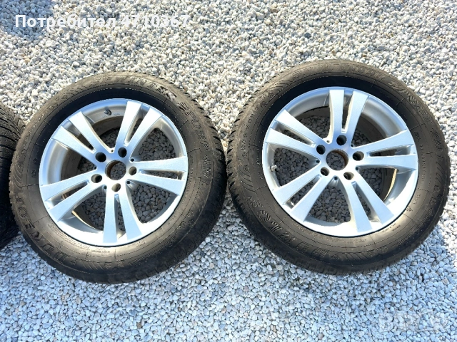 Джанти 17 от Mercedes 5x112, ET 35, 7.5J с гуми 225/60, снимка 4 - Гуми и джанти - 53843650