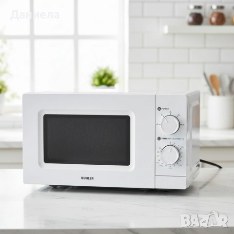 Микровълнова фурна MUHLER MO-5009 20L – 700W, механичен контрол, снимка 3 - Печки, фурни - 53499206