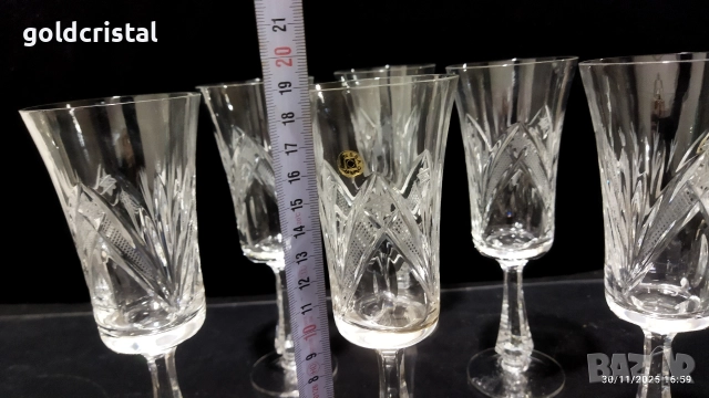 кристални чаши , снимка 3 - Антикварни и старинни предмети - 22297237