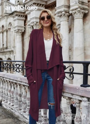 Дамска дълга, персонализирана и стилна плетена жилетка OL Tongle, 8цвята , снимка 8 - Жилетки - 41975648