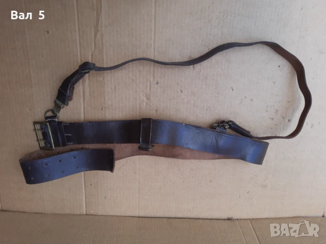 Стар военен строеви офицерски колан с портупей , униформа