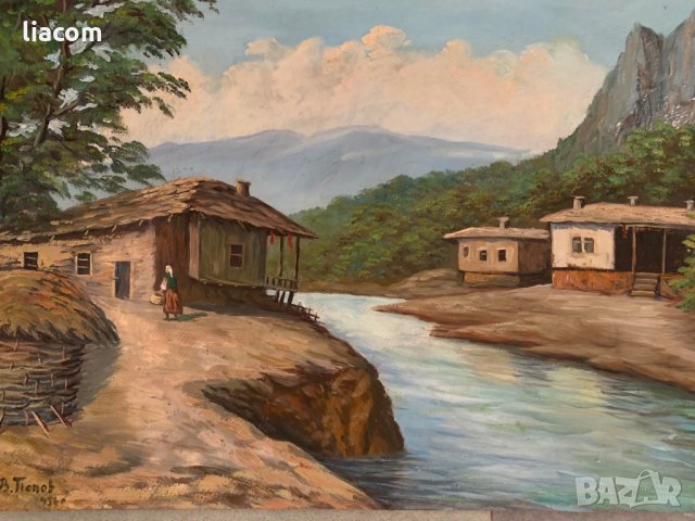 ВАСИЛ ПОПОВ масло пейзаж, снимка 2 - Картини - 33780647