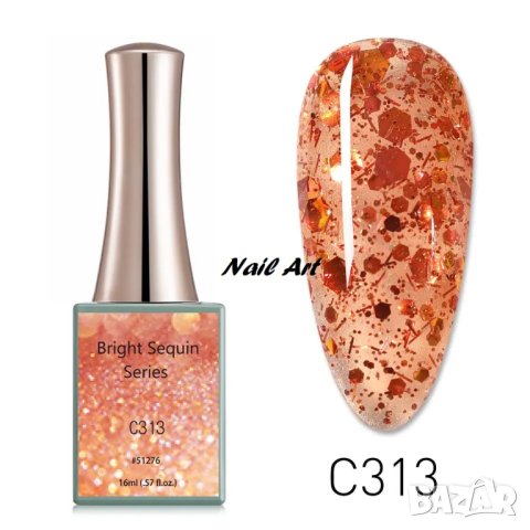 16ml CANNI Bright Sequin Series гел лак -16мл, снимка 4 - Продукти за маникюр - 39809999