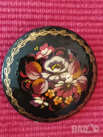 Дървена ръчно изработена и рисувана брожка, СССР. , снимка 2 - Антикварни и старинни предмети - 47547364