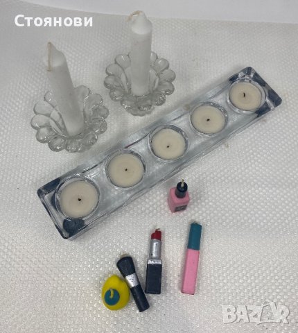 Свещници за маса с включени свещи, снимка 2 - Декорация за дома - 41846359
