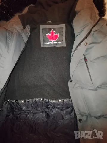 Мъжко зимно яке/парка Zavetti Canada – размер M (Тъмносиво), снимка 6 - Якета - 56145322