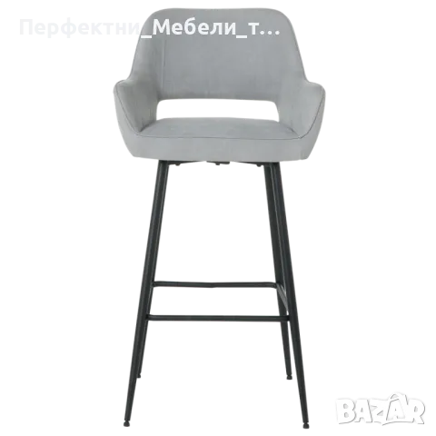 Комплект бар столове и трапезарн столове за кухня и хол в общ обем-сива гама