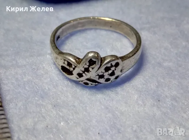 СТАР СССР СРЕБЪРЕН ПРЪСТЕН СРЕБРО 925 с ПЕЧАТ Б925 СЪРП и ЧУК в ПЕТОЛЪЧКА с ГНЕЗДА За КАМЪЧЕТА 50102, снимка 3 - Антикварни и старинни предмети - 50136093