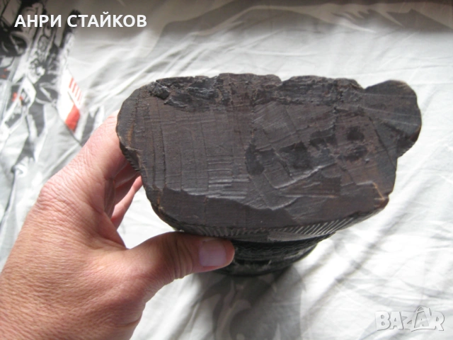 Продавам ръчно изработена черна маска от дърво, снимка 9 - Антикварни и старинни предмети - 53432294