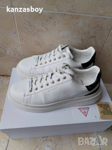 Guess Sneakers FMPVIBLEA12 White Brown - страхотни мъжки кецове КАТО НОВИ 43, снимка 6 - Кецове - 53386334