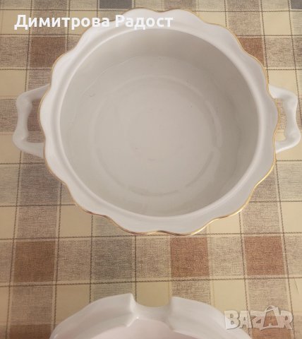 Български порцеланов супник с капак Aristokratish! Състояние ново! , снимка 4 - Сервизи - 41341251