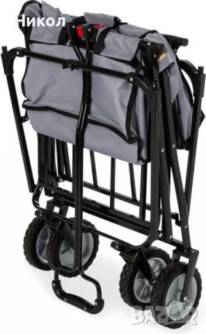 Количка за къмпинг и плаж Pinolino Paco, сгъваема, сива , снимка 4 - Къмпинг мебели - 53468432