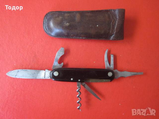 Уникален нож Алкосо Солинген 3 Райх в калъф, снимка 3 - Ножове - 36167470
