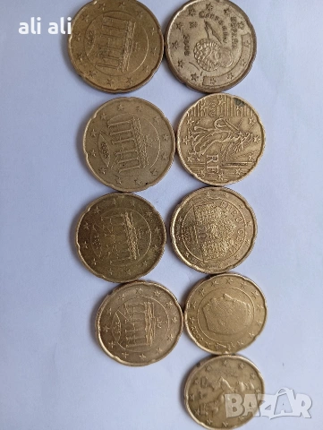 евро монети , снимка 9 - Нумизматика и бонистика - 53775892