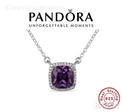 Сребърно колие 925 PANDORA с цирконий