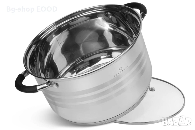 Премиум Комплект 3 Тенджери от неръждаема стомана с капаци, 2.1L, 3L, 4L, снимка 6 - Съдове за готвене - 53743997