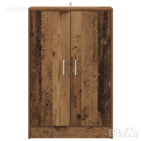 vidaXL Шкаф за обувки, старо дърво, 60x35x92 см, инженерно дърво, снимка 4 - Шкафове - 56148201