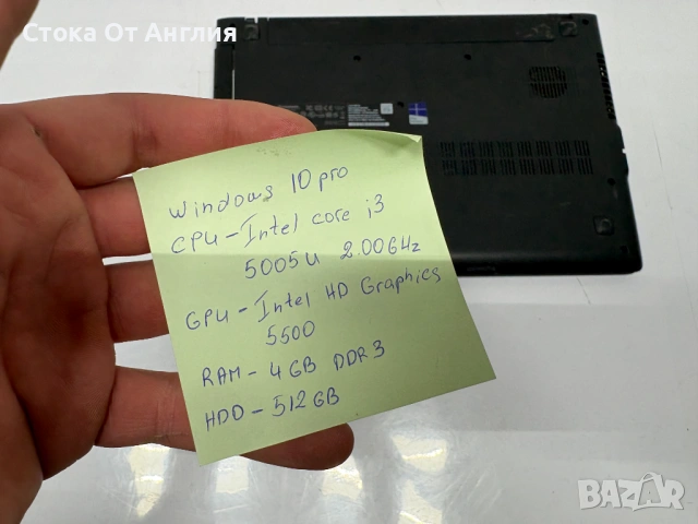 Лаптоп - Lenovo B50-50, Intel core i3 5005U RAM 4GB DDR3,HDD 512GB /L1, снимка 10 - Лаптопи за работа - 53531577