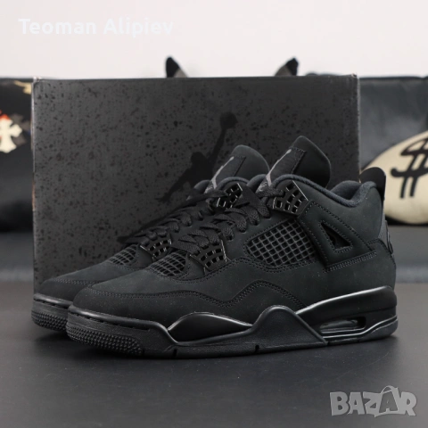 Обувки Air Jordan 4 Black Cat, Джордан 4 Блек Кет