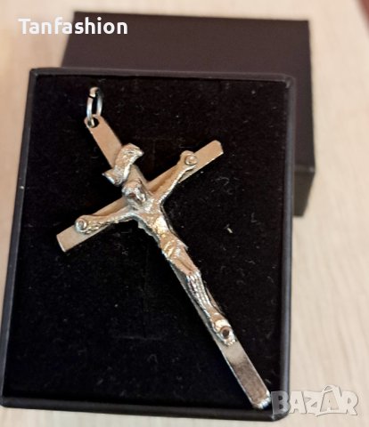 Голям сребрист кръст, снимка 3 - Колиета, медальони, синджири - 41540987