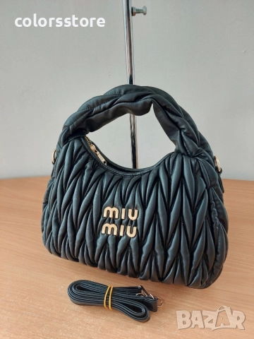 Черна чанта MiuMiu/SG67x, снимка 3 - Чанти - 51703850