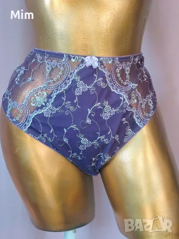 Eleganzia 46/48 Бикина в лилаво с бродерия 