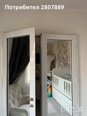 Алуминиева врата две крила с огледала, снимка 1