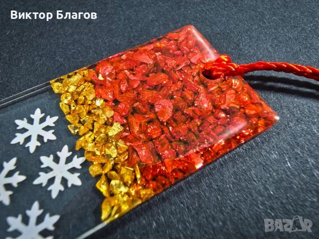 Коледен книгоразделител от епоксидна смола, снимка 6 - Коледни подаръци - 52908780