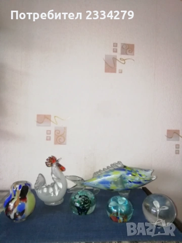 Стари фигури, статуетки от цветно стъкло, кристал,,морано", снимка 13 - Статуетки - 53066199