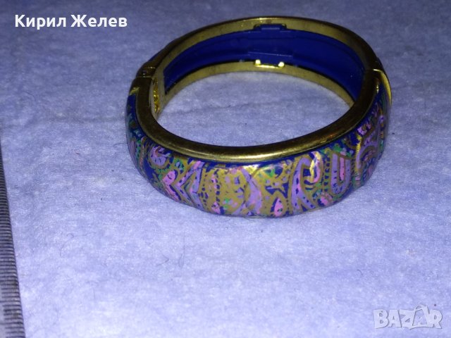 ПРЕКРАСНА РЪЧНО РИСУВАНА ЗЛАТИСТА ВИНТИДЖ - АРТ ГРИВНА ХУДОЖЕСТНЕВА ИЗРАБОТКА 9060, снимка 5 - Гривни - 41264975